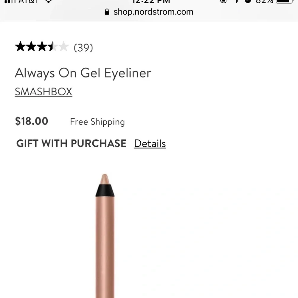 Smashbox Always On Gel Liner in Bubbly NEW